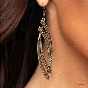 Twinkle for Two - Brass earrings